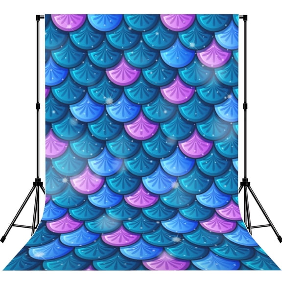 Fish Scale Sea Skin Photography Backdrop 5x7Ft Background for Photo Studio Video Recording Birthday Party Wedding Home Decor