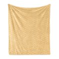 thumbnail image 1 of Fish Scale Soft Flannel Fleece Blanket, Reptile Lizard Skin Pattern with Loops Exotic Animal Print Modern Design, Cozy Plush for Indoor and Outdoor Use, 60" x 80", Mustard and White, by Ambesonne, 1 of 6