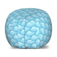 thumbnail image 1 of Fish Scale Storage Toy Bag Chair, Retro Style Diagonal Pattern with Curves and Blue Tone Ombre Shades, Stuffed Animal Organizer Washable Bag, Small Size, Pale Blue and White, by Ambesonne, 1 of 3