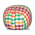 thumbnail image 1 of Fish Scale Storage Toy Bag Chair, Waves with Vertical Stripy Effect and Vivid Color Composition Contemporary Tile, Stuffed Animal Organizer Washable Bag, Small Size, Multicolor, by Ambesonne, 1 of 3