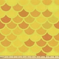 thumbnail image 1 of Ambesonne Fish Scale Fabric by the Yard Upholstery, Squama Mermaid Scales, 10 Yards, Pale Yellow Mustard, 1 of 4