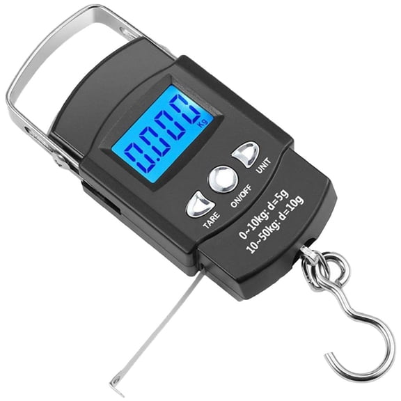 Fish Scale with Measuring Tape Balance Digital Fishing Hanging Hook Scale Tool