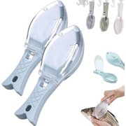 Fish Scaler with Collection Container, Fish Skin Graters Cleaning, Cleaning Peeler Scaler Scraper Kitchen Tools, Opener for Fish Cleaning, Seafood Tools