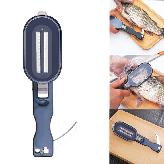 Fish Scaler Sharp Wide Application Plastic Safety Sturdy Fish Skin Remover Household Supplies