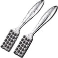 thumbnail image 1 of Fish Scaler Tool 2 Pack,Heavy Duty Fish Scaler Remover No Mess with Wedge-shaped Sawtooth Ergonomic Handle, Easily Remove Fish Scales, 1 of 3