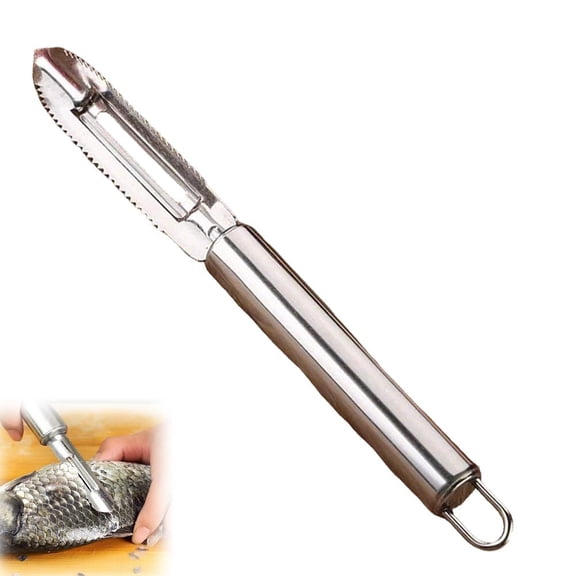 Fish Scales Scraping Tool,Multifunction Stainless Steel Fish Scale Knife Cleaning Kit,Fishes Scale Remover Tool with Sawtooth for Home Market Restaurant Use