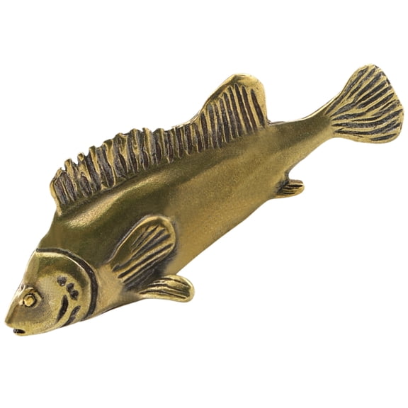 Copper Fish Sculpture Decorative Statue for Living Room Desk, Artistic Fish Craft Home Decor