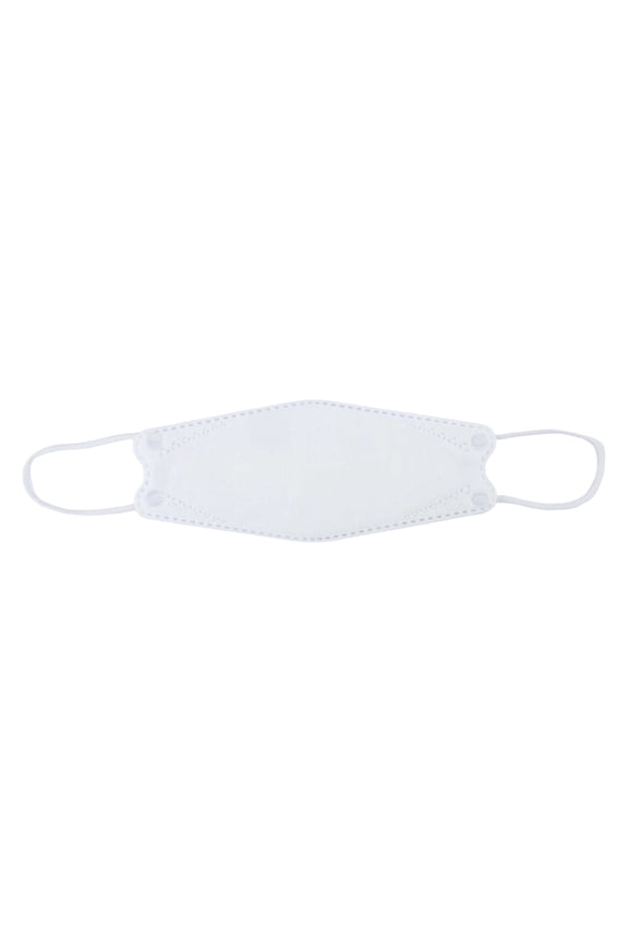 Fish Shape Disposable Face Masks 4 Layer Breathable Safety Protective White Comfortable Non Woven Face Coverings for Everyday Outdoor Indoor Use 10 Pack