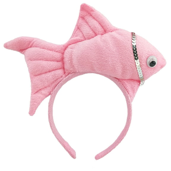 Fish Shape Headpiece for Party Stage Birthday Face Wash Hairbands Stage Headwear Photo Props