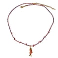 Fish Shape Necklace Corrosions Resistant Stainless Steel Handwoven Rope ...