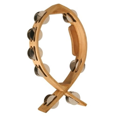 Fish Shape Tambourine 7" x 12"
