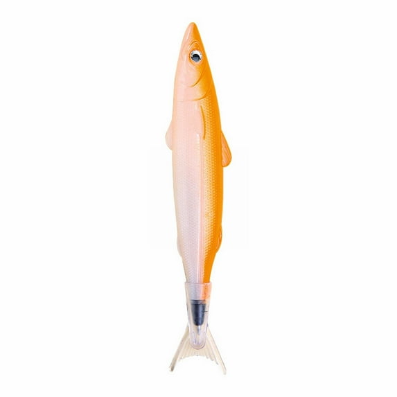 Fish Shaped Ballpoint Pen (Ocean Theme Novelty, Creative), Orange "Bored Fish" Pen Relieves Stress, Ballpoint Pen Fish Shape Pen Styling Pen(#A), By Meiiso