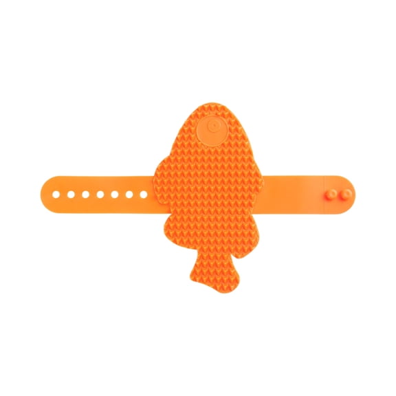Fish Shaped Cat Self Groomer, Table Leg Scratching Post Attachment, Wall Corner Itch Relief Brush, Interactive Cat Massage Tool, Orange