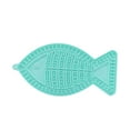 thumbnail image 1 of Fish-Shaped Cat Slow Feeder Lick Mat - Non- Pet Anxiety Relief Mat for Cats & Dogs, Fun Puzzle Feeder for Treats, Yogurt & Peanut Butter, Bathing & Grooming Aid with Suction Cups, 1 of 4