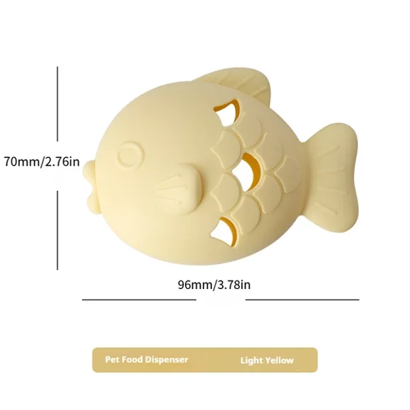 Fish‑Shaped Dog Treat Dispenser Toy Food‑Grade Silicone Slow Feeder for Boredom Relief & Teeth Cleaning Durable Chew Tool with Leakage Design