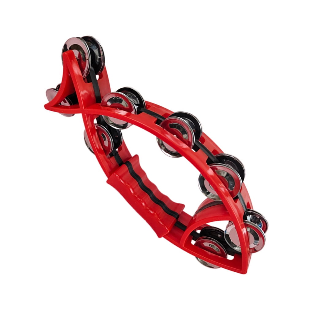 Fish Shaped Handbell Double Row Tambourines Half Moon Tambourine ...