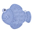 thumbnail image 1 of Fish Shaped Silicone Pet Licking Mat Multi Texture Slow Feeder Pad Anti Anxiety Food Spread Mat For Dogs Cats Indoor Feeding(Blue-17.5cm), 1 of 5