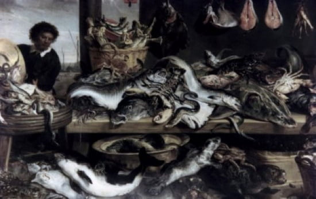 Fish Shop by Frans Snyders 1620-1630 1579-1657 Canvas Art - Frans Snyders (18 x 24)