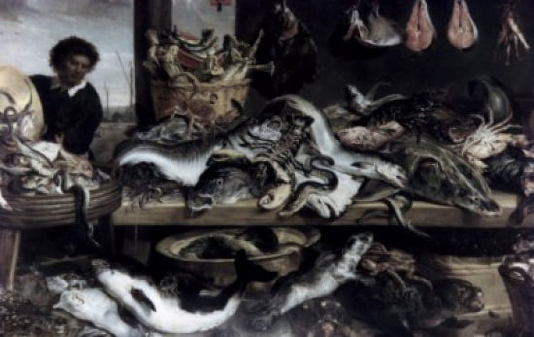 Fish Shop by Frans Snyders 1620-1630 1579-1657 Canvas Art - Frans Snyders (24 x 36)