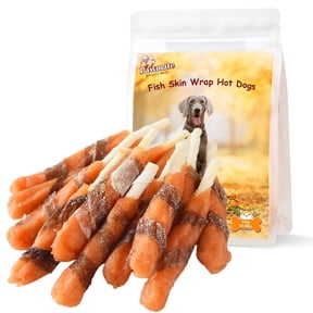 Pawmate Cod Skin & Hot Dogs Dog Treats, Rich in Omega-3, Supports Skin & Coat Health Treats for All Dogs, 11oz