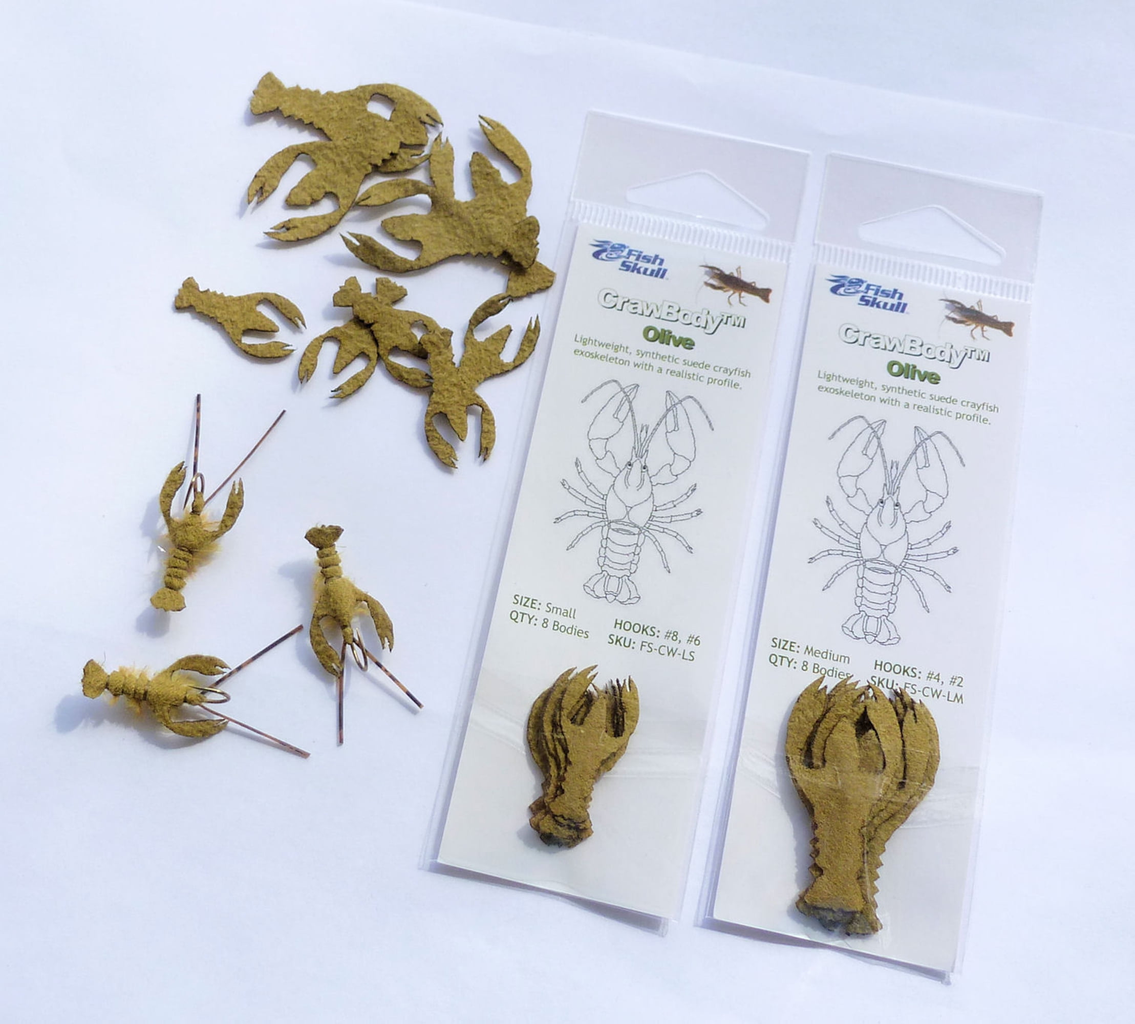 Fish Skull CrawBody Medium Olive Fly Tying