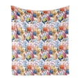 thumbnail image 1 of Fish Soft Flannel Fleece Throw Blanket, Coral Reef Scallop Shells Fish Sea Plants Polyp Murky Nautical Maritime Life, Cozy Plush for Indoor and Outdoor Use, 50" x 70", Multicolor, by Ambesonne, 1 of 5
