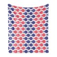thumbnail image 1 of Fish Soft Flannel Fleece Throw Blanket, Nautical Theme Design Illustration of Fish on White Background Artwork Print, Cozy Plush for Indoor and Outdoor Use, 70" x 90", Red and Navy Blue, by Ambesonne, 1 of 6