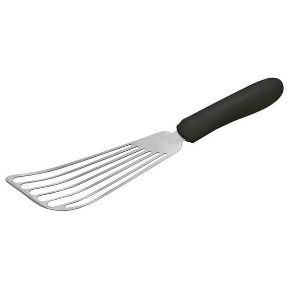 Fish Spatula, Black PP Handle, 6 3/4" x 3 1/4" Blade,2 packs