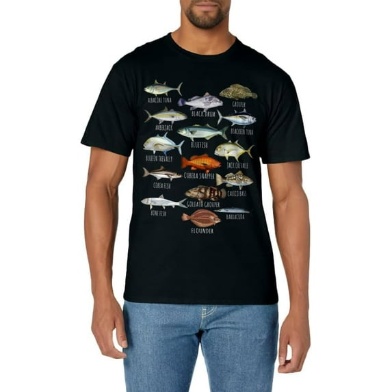 Fish Species Biology Types Of Saltwater Fish Fishing T-Shirt