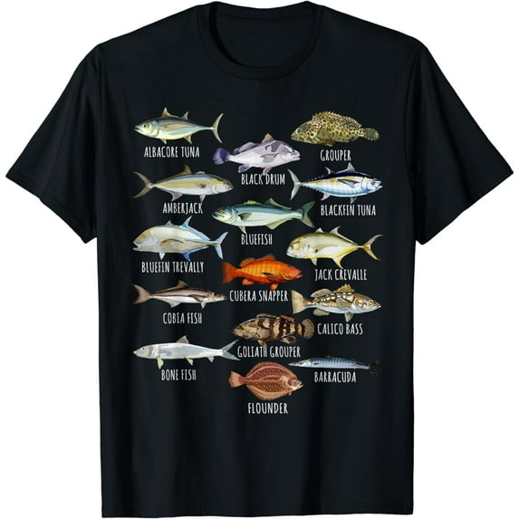 Fish Species Biology Types Of Saltwater Fish Fishing T-Shirt