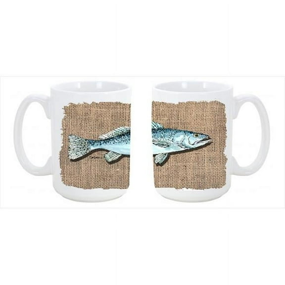 Fish Speckled Trout Dishwasher Safe Microwavable Ceramic Coffee Mug 15 oz.
