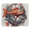 thumbnail image 1 of Fish Square Non-Slip Rubber Bottom Printed Desk Mat Mouse Mat Gaming Mousepad Desk Pad - 8.3x9.8 Inch, Suitable for Office and Gaming, 1 of 6