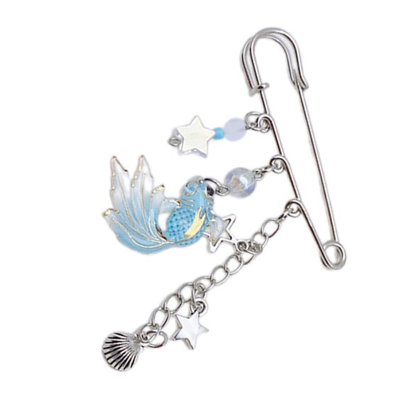 Fish Star Shells Pendant Brooch Exquisites Sweater Pin Fashion Coat Brooch Lapel Pin Brooch Clothing Pin Jewelry