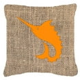 thumbnail image 1 of Fish - Sword Fish Burlap And Orange Indoor & Outdoor Fabric Decorative Pillow - Orange - 14 x 3 x 14 in., 1 of 1