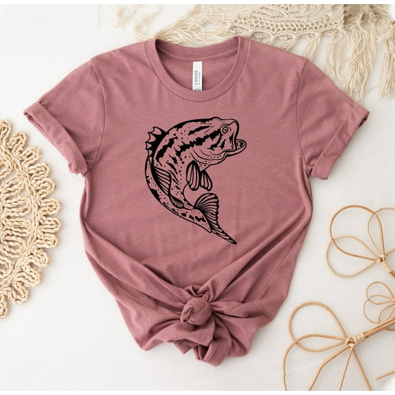 Fish T-shirt Animal Lover Shirt Women's Sea Tee Creature Gift Daddy Fishing Top Ocean Fisherman Mom For Women Funny Her Cute