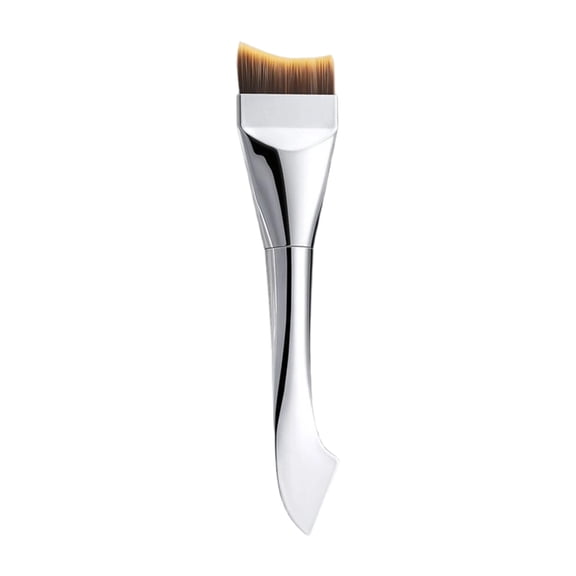 Fish Tail Angled Double Head Makeup Brush For Creams And Liquid Products