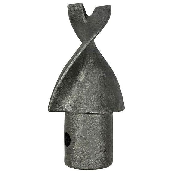 Fish Tail Auger Bit 2 Inch - Round Shaft Replacement Drill Bit for Ice Fishing, Post Hole Digging, and Soil Sampling