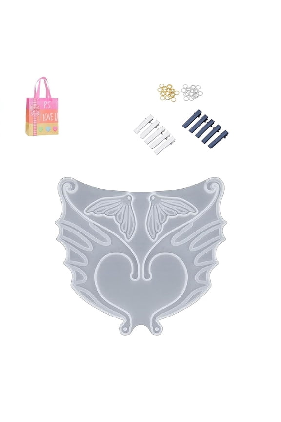 Fish Tail Fairy Wing Silicone Resin Molds - UV Epoxy Jewelry Tools for No-Piercing Ear Clips Earrings Making  Z