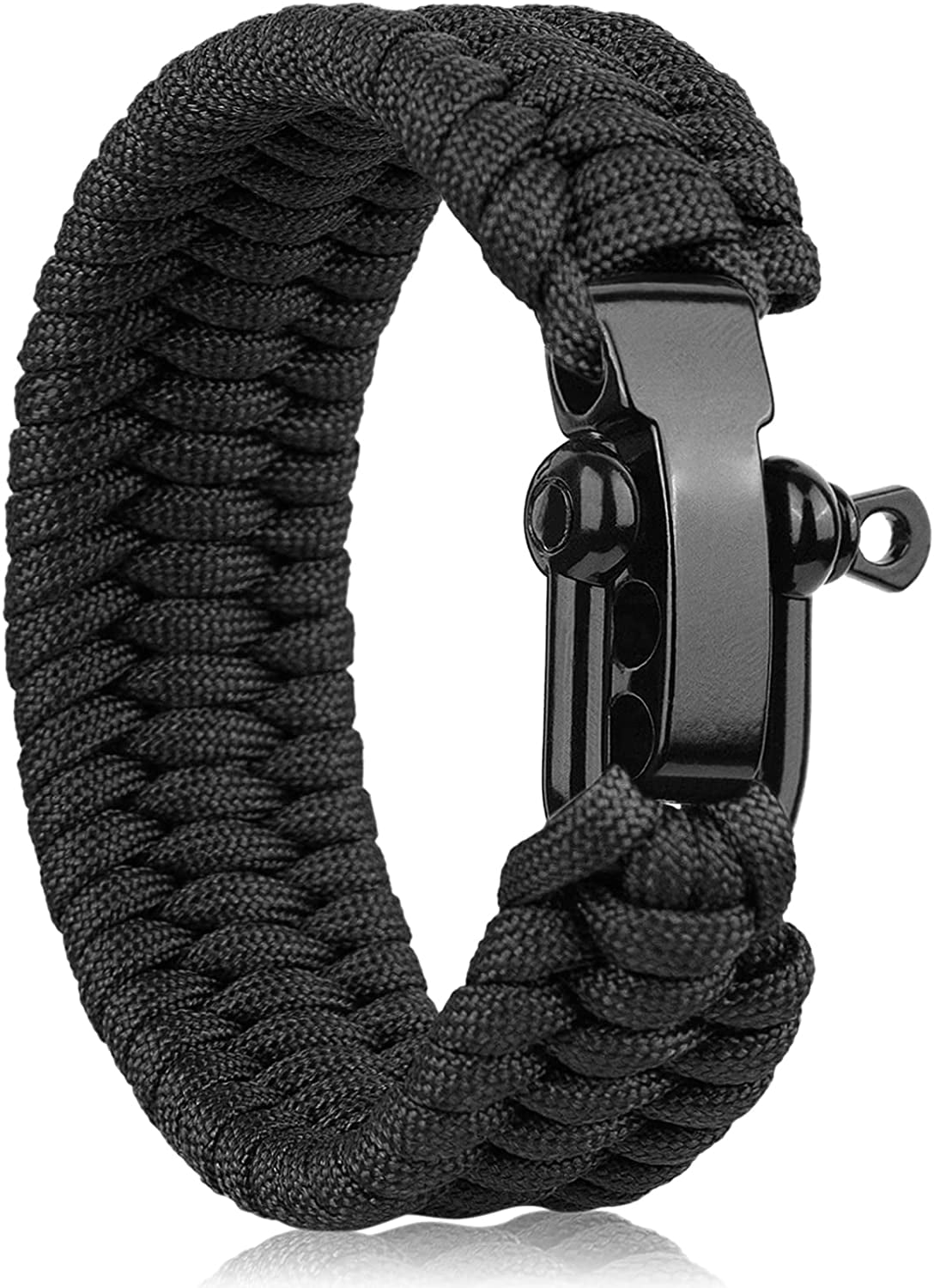 Fish Tail Paracord Survival Bracelets with Metal Clasp, Adjustable Size Fits