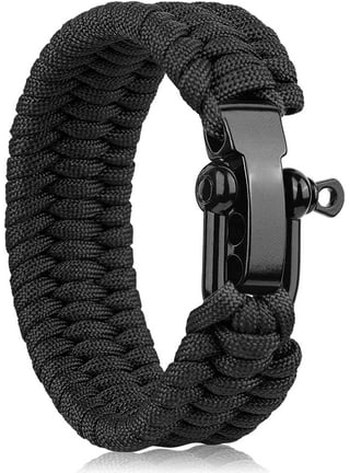 40Pcs 3/8'' Paracord Bracelet Clasps Plastic Braided Clips Buckle Parachute  Backpack Buckles Black 