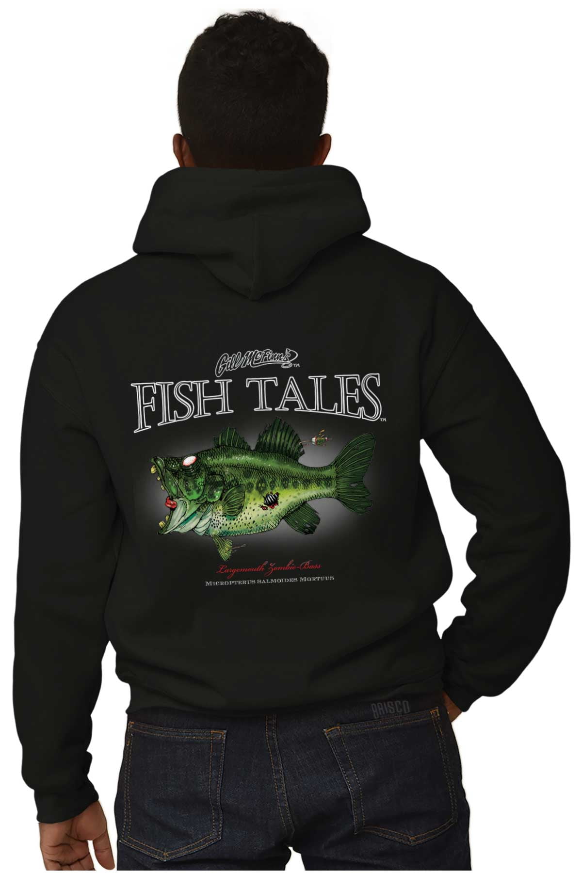 Fish Tales Zombie Bass Fishing Fisher Unisex Plus Fleece Graphic
