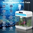 Fish Tank 2.2 Gallon with 7 Color Auto-Looping Light, Fish Aquarium ...