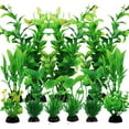 thumbnail image 1 of Fish Tank Accessories Green Plants, 11pcs Green Fish Tank Decorations, Aquarium Decor Plastic Plants, 1 of 7