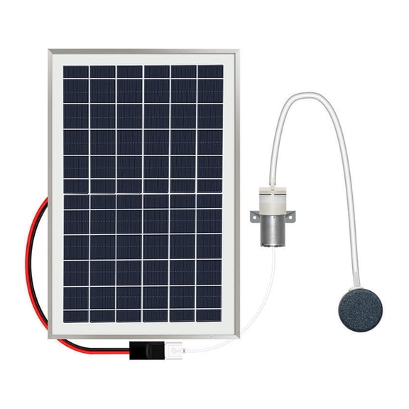 Fish Tank Aquarium Air Pump Tempered Glass Panel Solar Oxygen Dispenser Oxygen Pump Aeration Air Volume Fish Pond Pump Fish ,Water Circulation