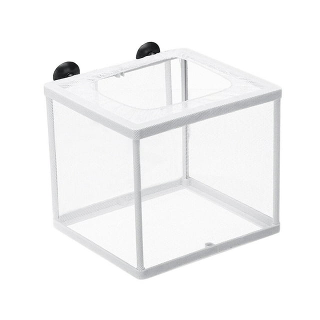 Fish Tank Aquarium Guppy Breeding Breeder Fish Baby Gauze Trap Box Isolator S/L M