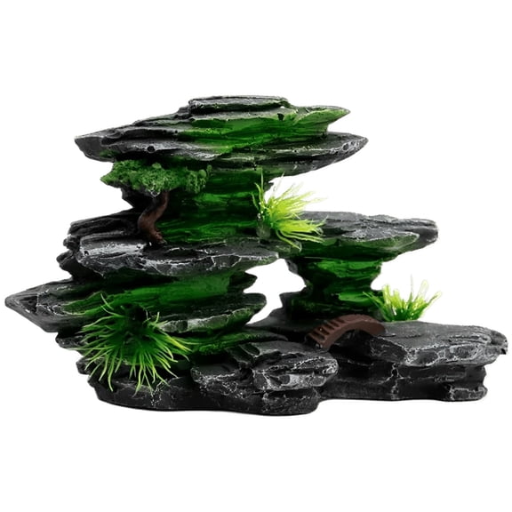 Fish Tank Aquarium Ornaments Rockery Decor,Mountain View Aquarium Ornament, Large Fish Tank Decorations