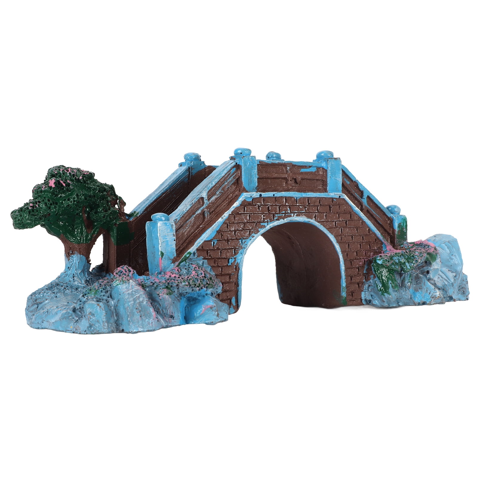 Fish Tank Arch Bridge Simulation Decorative Resin Aquarium Bridge Ornament for Landscaping
