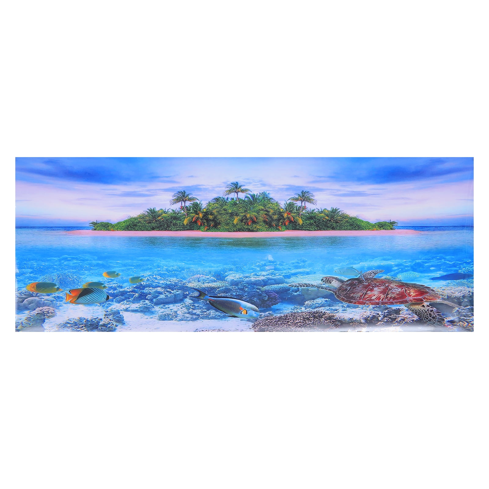 Fish Tank Background Sticker Aquarium Backdrop Ocean Decor Banner Paper