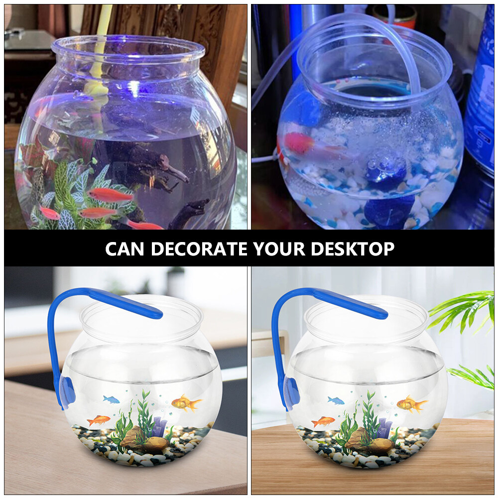 Fish Tank Bowl Gallon Air Clear Bowls Goldfish Globe Unbreakable