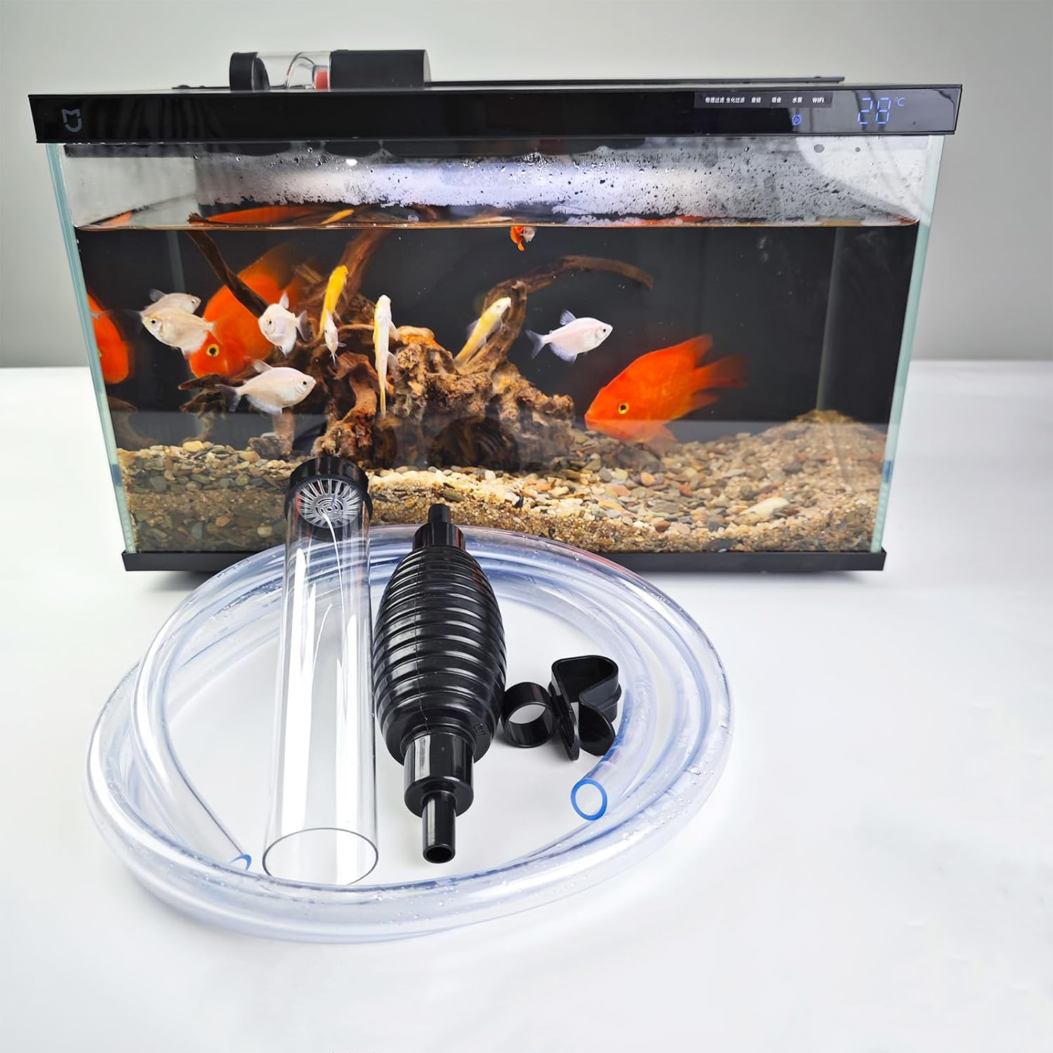 Fish Tank Cleaner Aquarium Siphon Gravel Vacuum for Changing Water ...